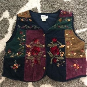 Vintage embroidered vest